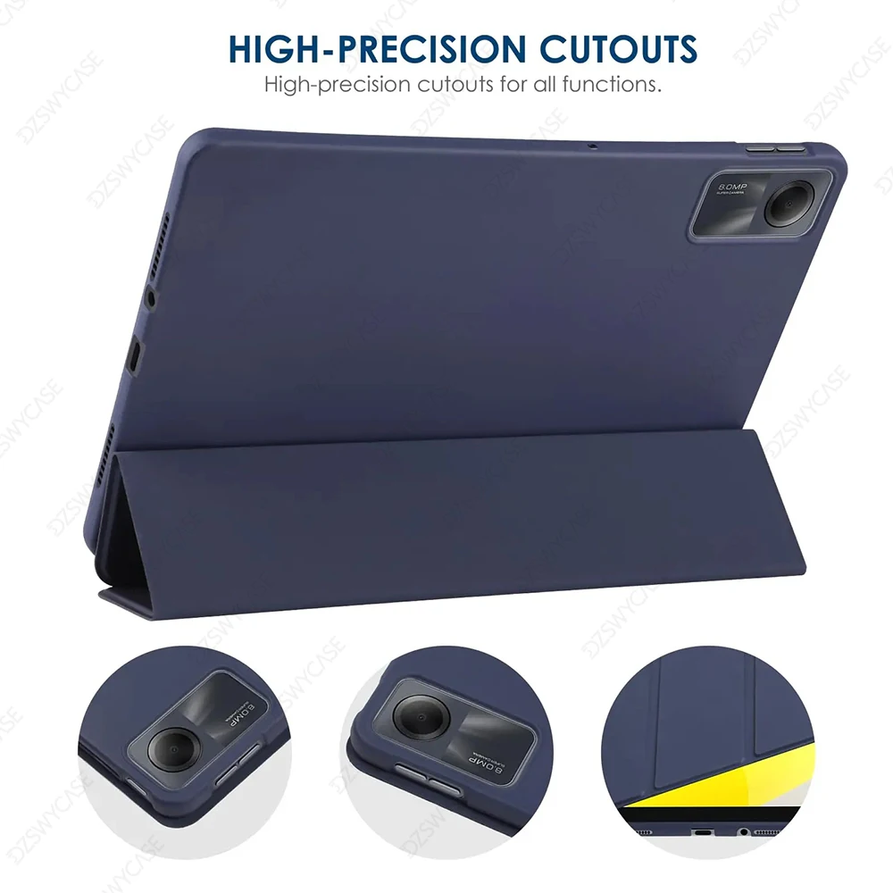 Capa de silicone para redmi pad 2 11 polegadas, redmi pad se 11, redmi pad se 8.7 capa dobrável com sono/despertar automático