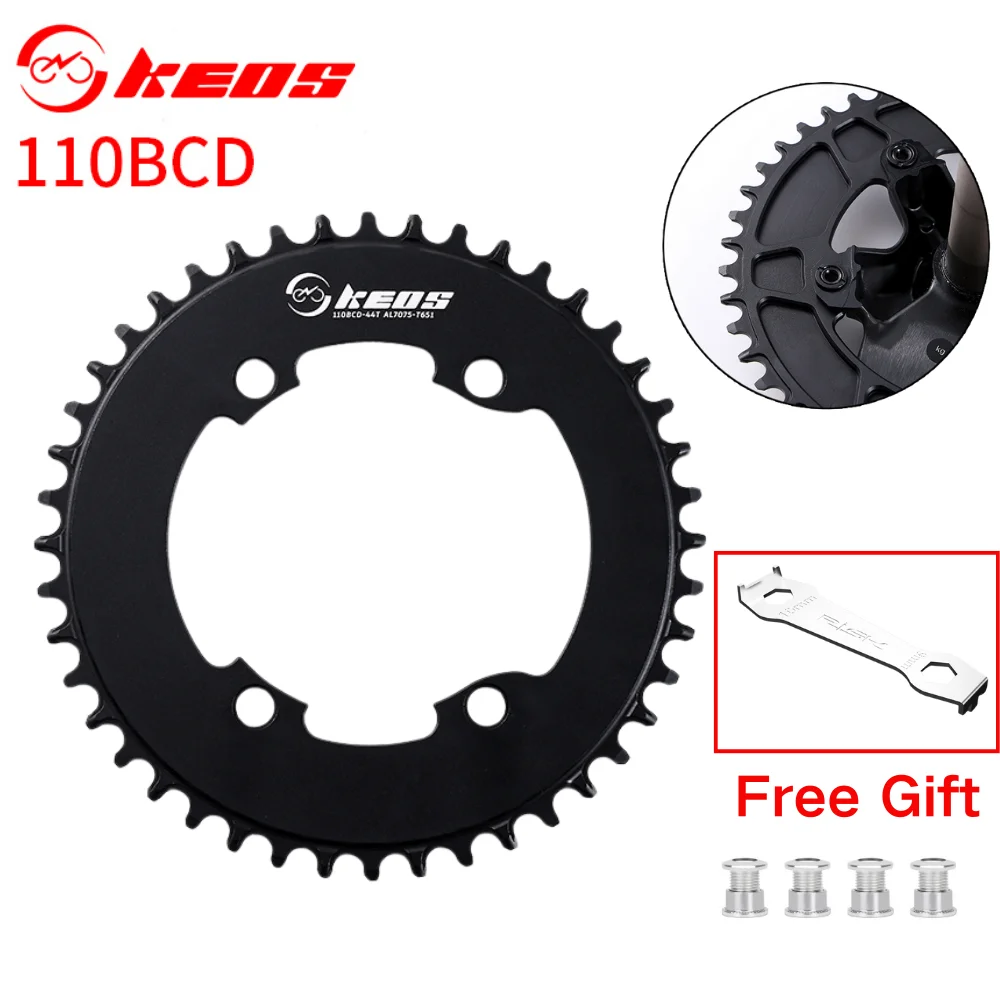 ضرس سلسلة فردي KEOS 110BCD 44T-56T forSHIAMNO R9200 R8100 R7100 11S 12S 4 BOLT Chainring #1