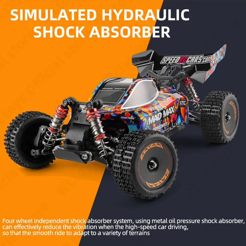 In Stock! CrazyFastRC WLtoys 184016/ 144010 1/14 75KM/H 2.4G Brushless RC Car 4WD High Speed Off-Road Remote Control Toys