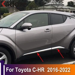 For Toyota CHR C-HR 2016 2017 2018 2019-2022 Chrome Car Side Door Body Line Moldings Cover Decoration Trim Accessories Protector