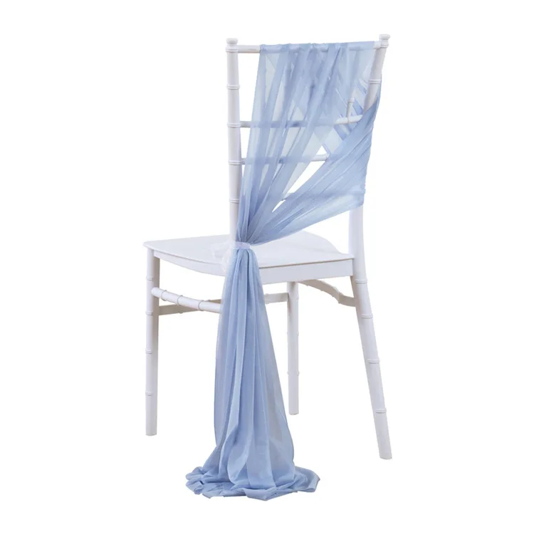 10Pcs Chiffon Chair Sashes Wedding Chair Covers Ribbon For Wedding Party Hotel  Decorations Bands Chair Sash Bow Decor Banquet