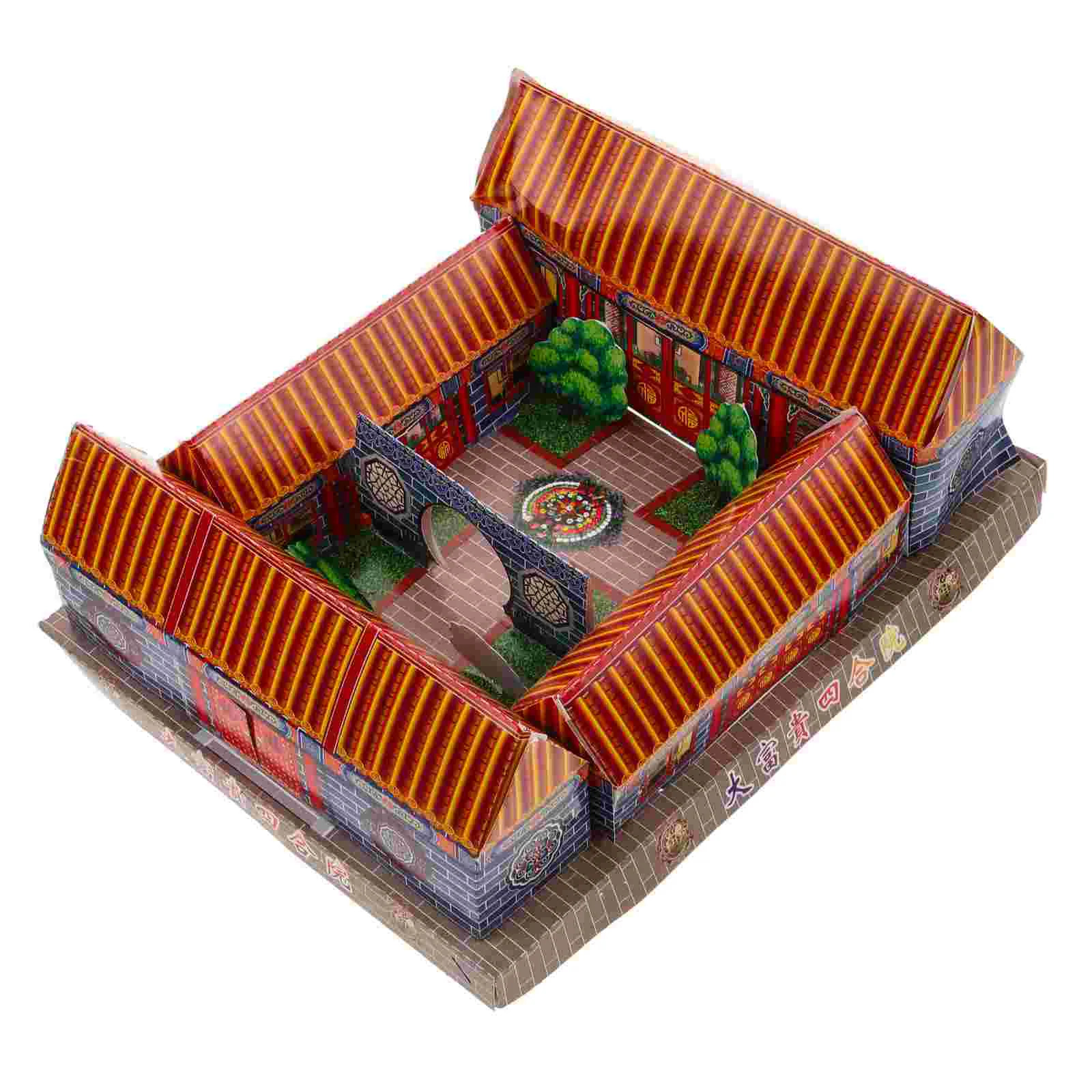 Sacrificial Supplies Paper House Chinese Ancestor Worship Villa Decoration Role-play