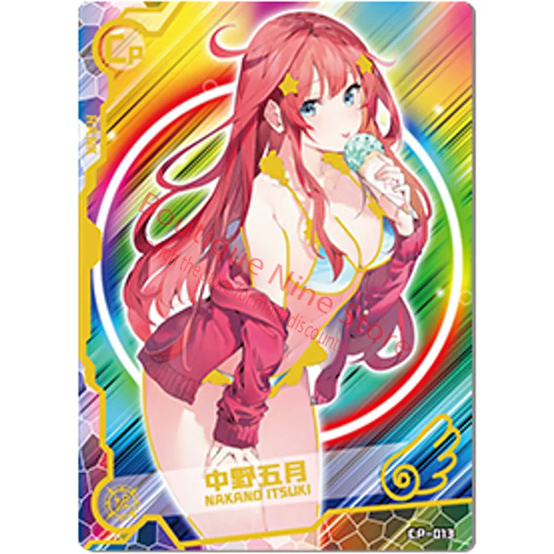 Anime Character Girl Party CP Rare Flash Card Miki Pxar Lamy Lumine Chika Rem Bronzing Collection Flash Card Toy Gift