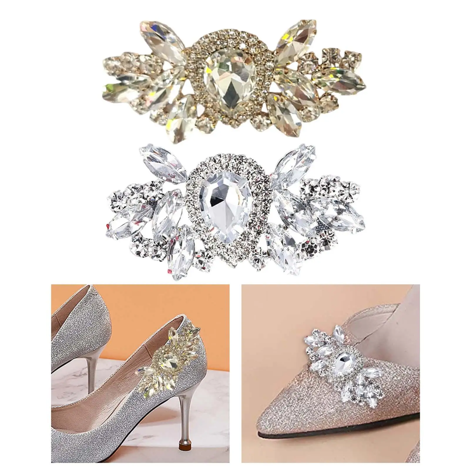Elegant Shoes Buckle Decoration Clips Crafting DIY Jewelry Making Shoes Decoration Charm for Wedding Party High Heel Bags Clutch
