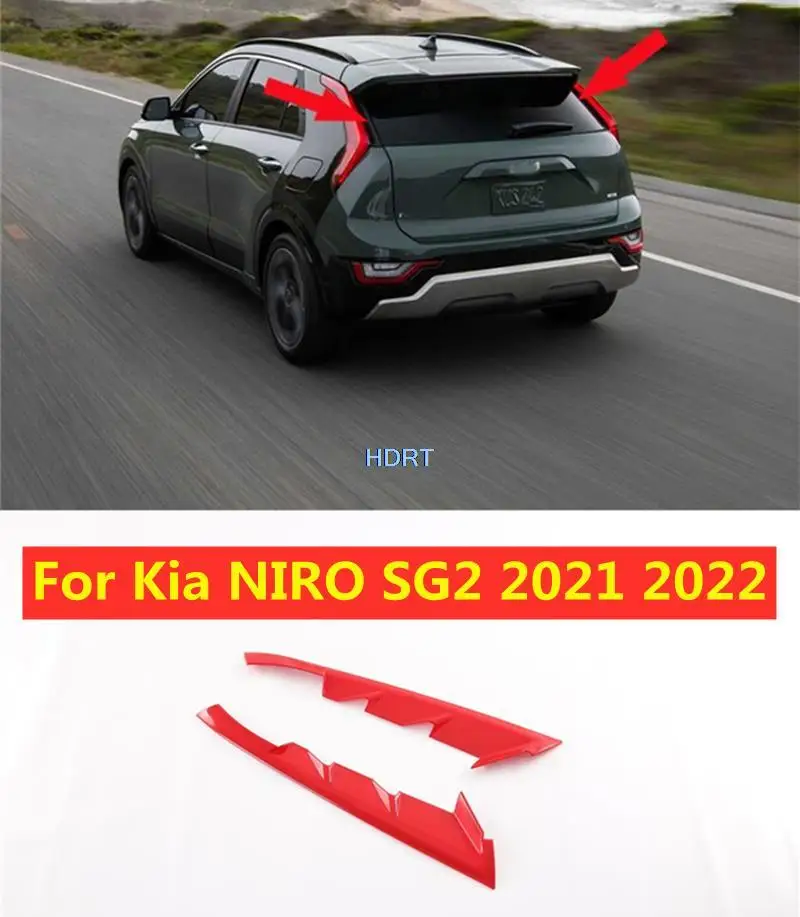 

For Kia NIRO SG2 2021 2022 2023 Car Accessories Carbon fibre Side Door Rear View Window Spoiler Cover Trims Insert Garnish Bezel