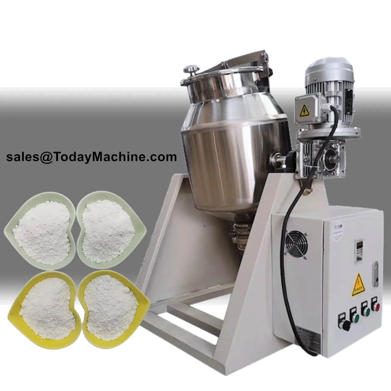 Herbs Spice Powder Mixer Dry Cassava Flour Double Cone Mixing Machine