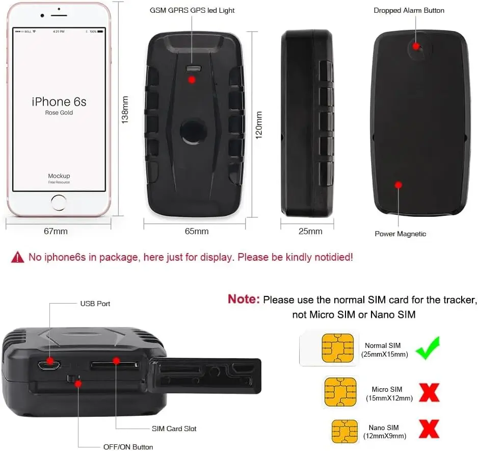 GPS Tracker LK209C 10000mah 20000mAh Real-Time Tracking Vehicle Locator Strong Magnet 240 Days Long Standby Free App gps tracker view 4