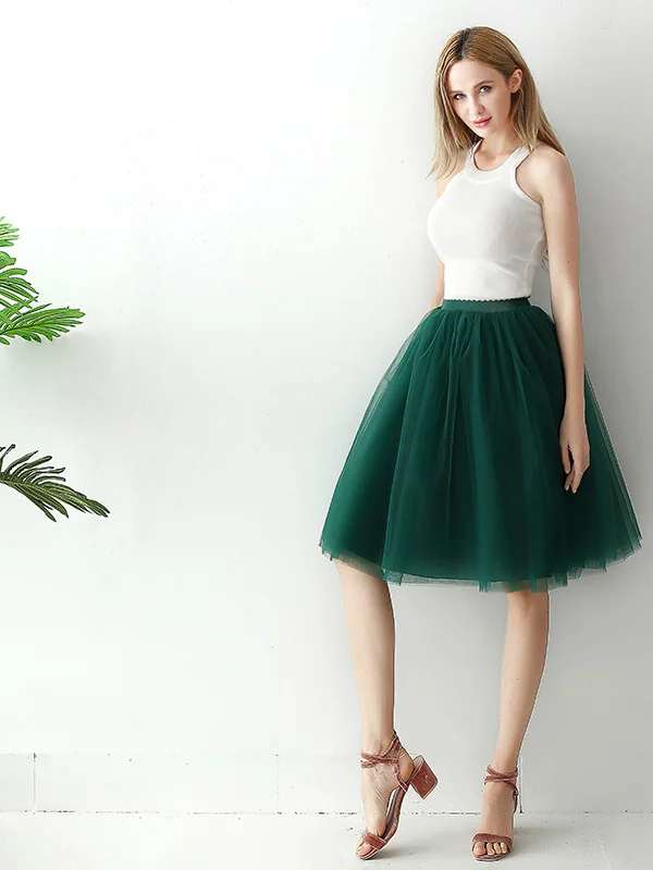 2025 New Women's Tulle Skirt Pleated f-length Adult ort Skirt Sweet Sle Mid-waist Design A-line Silhouette  Color