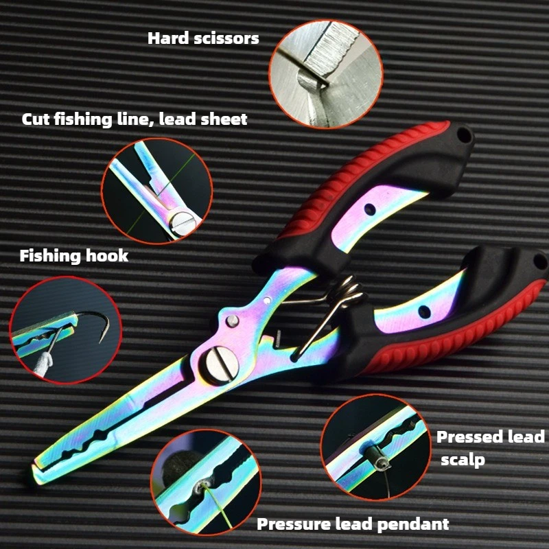 Stainless Steel Fishing Pliers  Hook Remover Saltwater Resistant Fishing Braided Line Cutter Scissors Fishing Tool