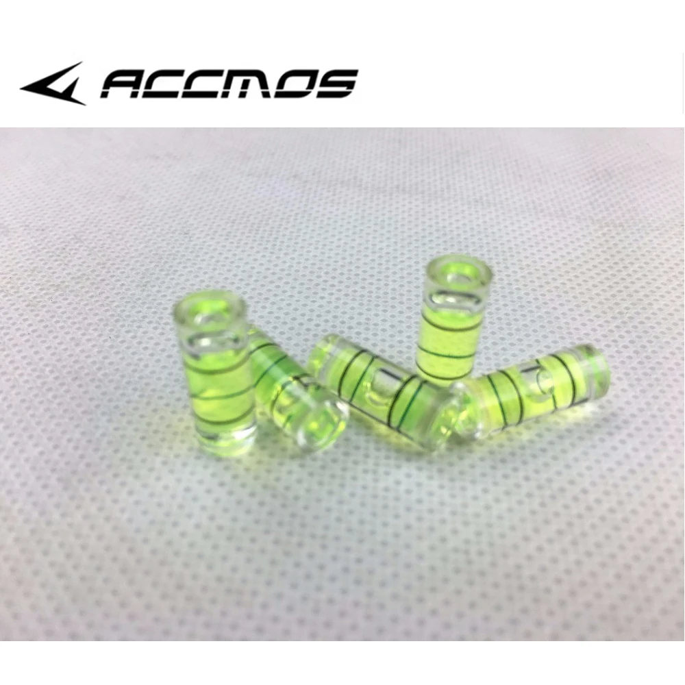 3/5/12pcs Level Tool Green Color Cylindrical Bubble For Bow Sight Adjust Measure Horizontal Tools Parts Archery Hunting Shooting