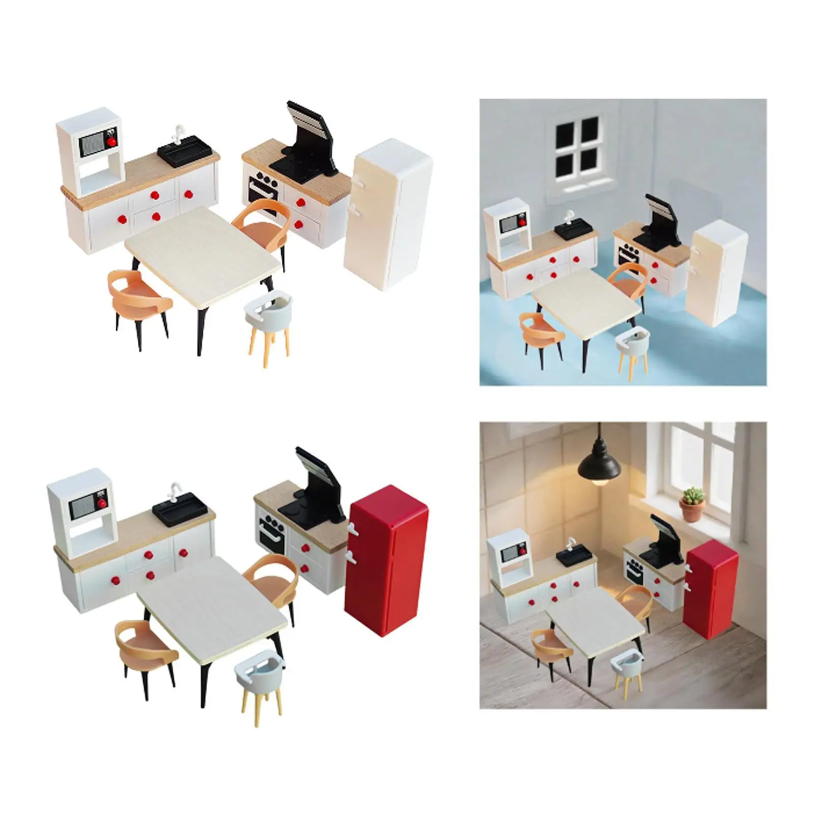 Set di mobili per casa delle bambole Decorazione per casa delle bambole per ragazze Regali di compleanno per bambini