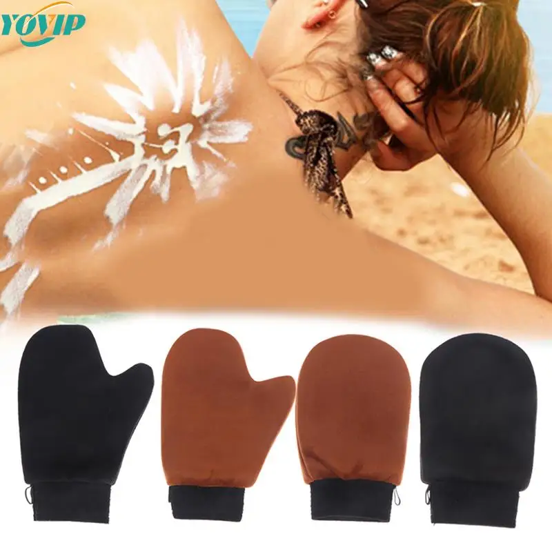 Finger Glove Reusable Body Self Tan Glove Applicator Tanning Gloves Cream Lotion Mousse Body Cleaning Glove Self Tanner