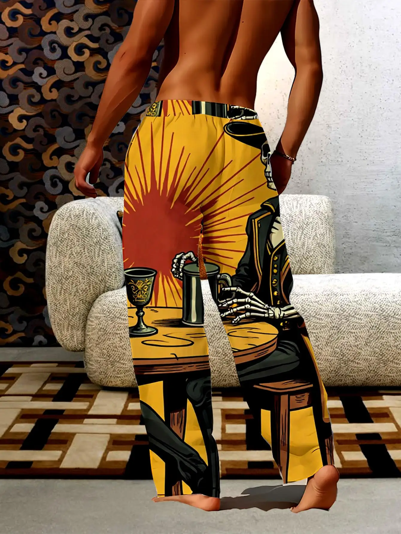 Men's Casual Pants 2026 Summer 3D Printed Quick drying four seasons Polyester Pants jogging men Men's clothes sweatpants
