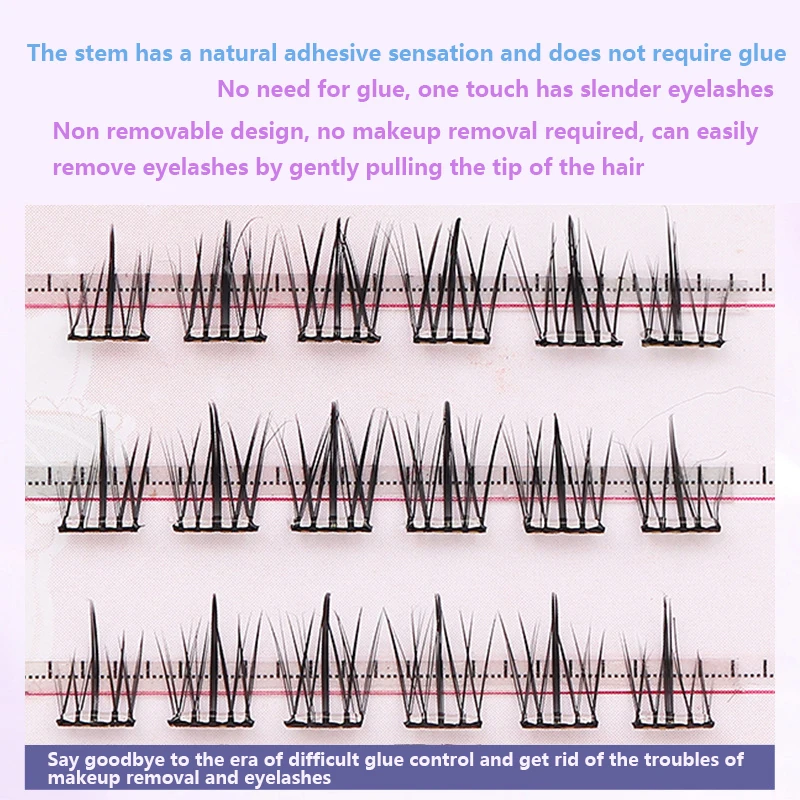 Demi-cils naturels réutilisables pour les yeux, faux cils, longs contaminants, outils de maquillage pour débutants, haute qualité