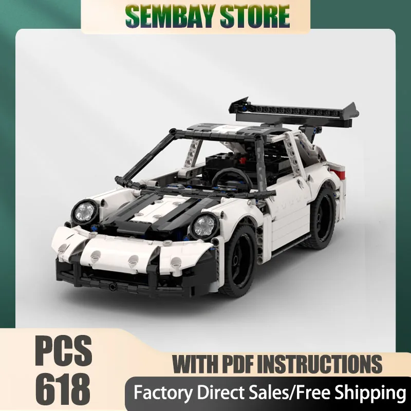 

Чемпион скоростных машин Moc, строительные кирпичи, модульные 911 GT2 R, модель суперкара, технологические блоки, рождественские игрушки «сделай сам», строительный подарок