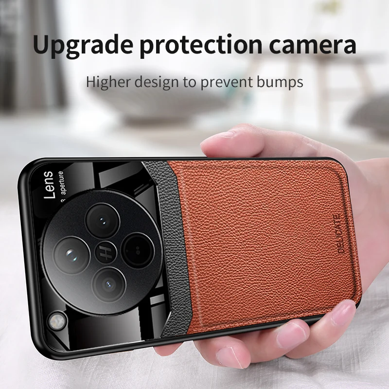EUCAGR Acrylic PU Leather Case For OPPO Find X8 Pro X8S X8Ultra Protect Phone Back Cover for OPPO Find X8Pro X7Ultra Frame Coque