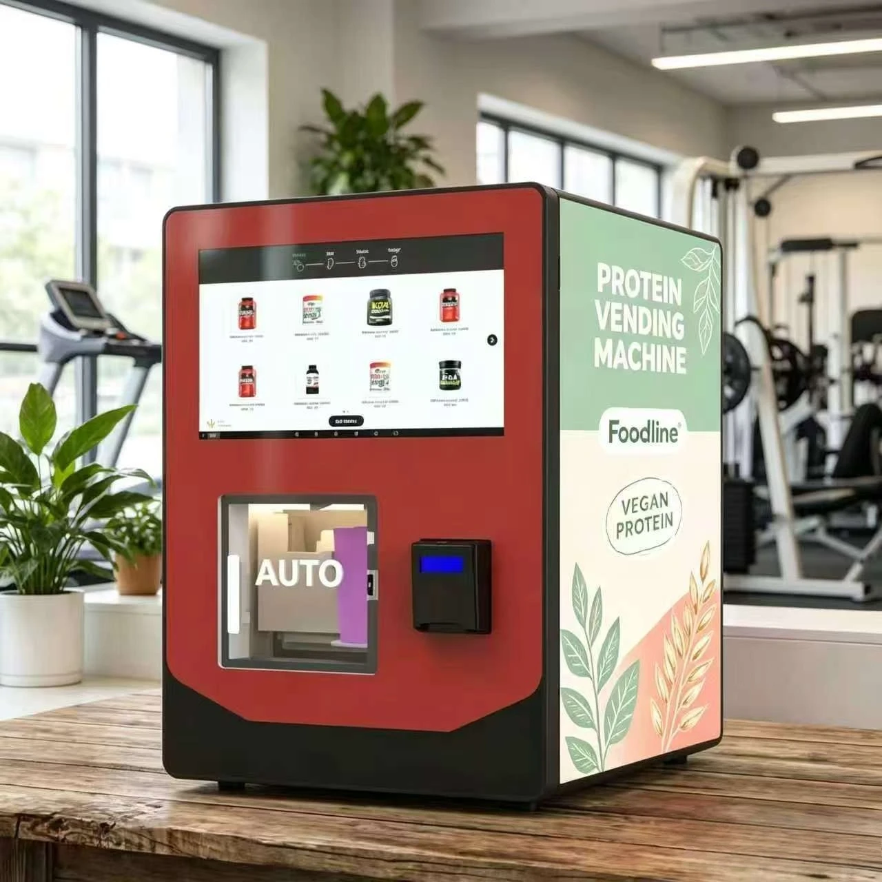 FL Compact Automatic Protein Shake Vending Machine Tabletop Supplement Station with Cashless Payment for Sports Clubs