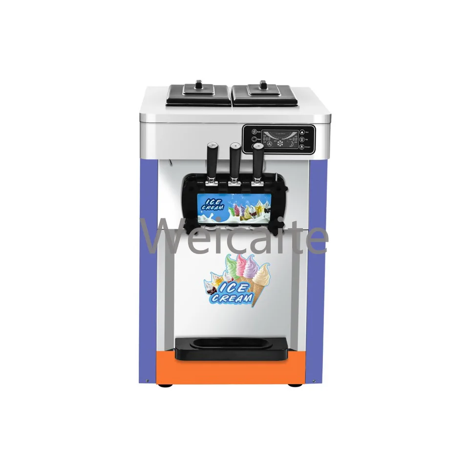

Counter Top Ice Cream Machine Commercial Ice Cream Machine 2 + 1 Flavor 25L/Hour Soft Ice Cream Machine