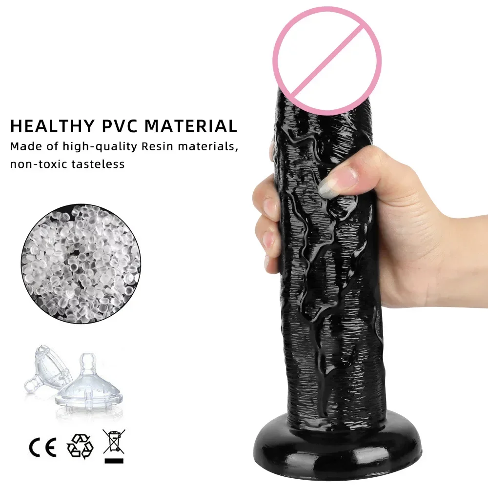 35/27/26/23/22.5cm PVC Simulation Penis Real Vein Realistic Dildo with Strong Suction Cup Male Masturbator Sex Toy for Female