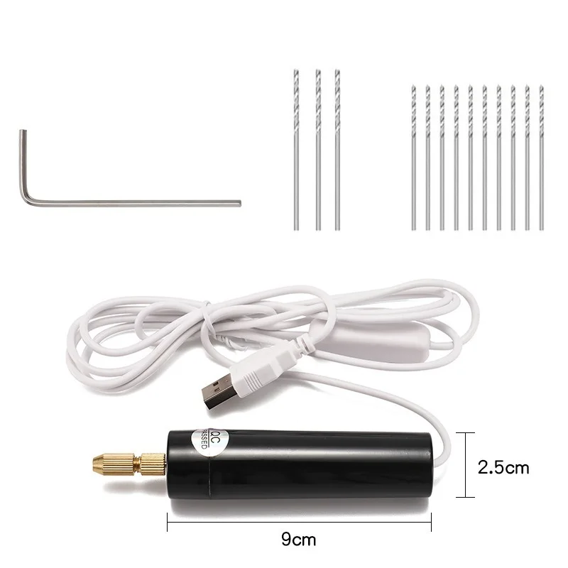 

Comfortable Electric Hand Drill Electric Drill Set Lightweight Metal Plastic Small 0.7-1.2mm 15 Pcs Power Tools