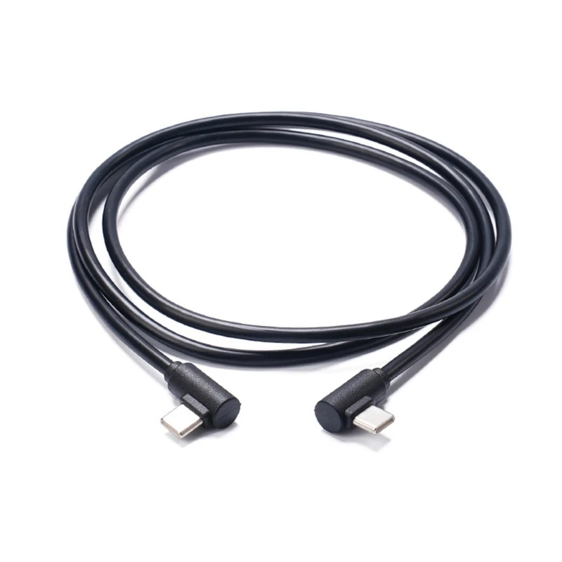 77JD Ergonomic L Type C Charging Cable 60W High Speeded Charging Cord For Mobile Gaming And Multiple Taskings Scenario