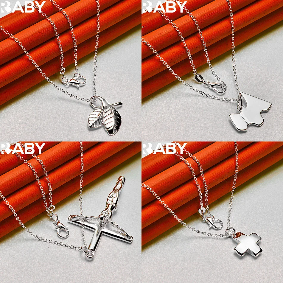

URBABY 40-75cm 925 Sterling Silver Design Pendant Necklace For Women Men Creativity Gifts Street All-match Party And Daily Wear