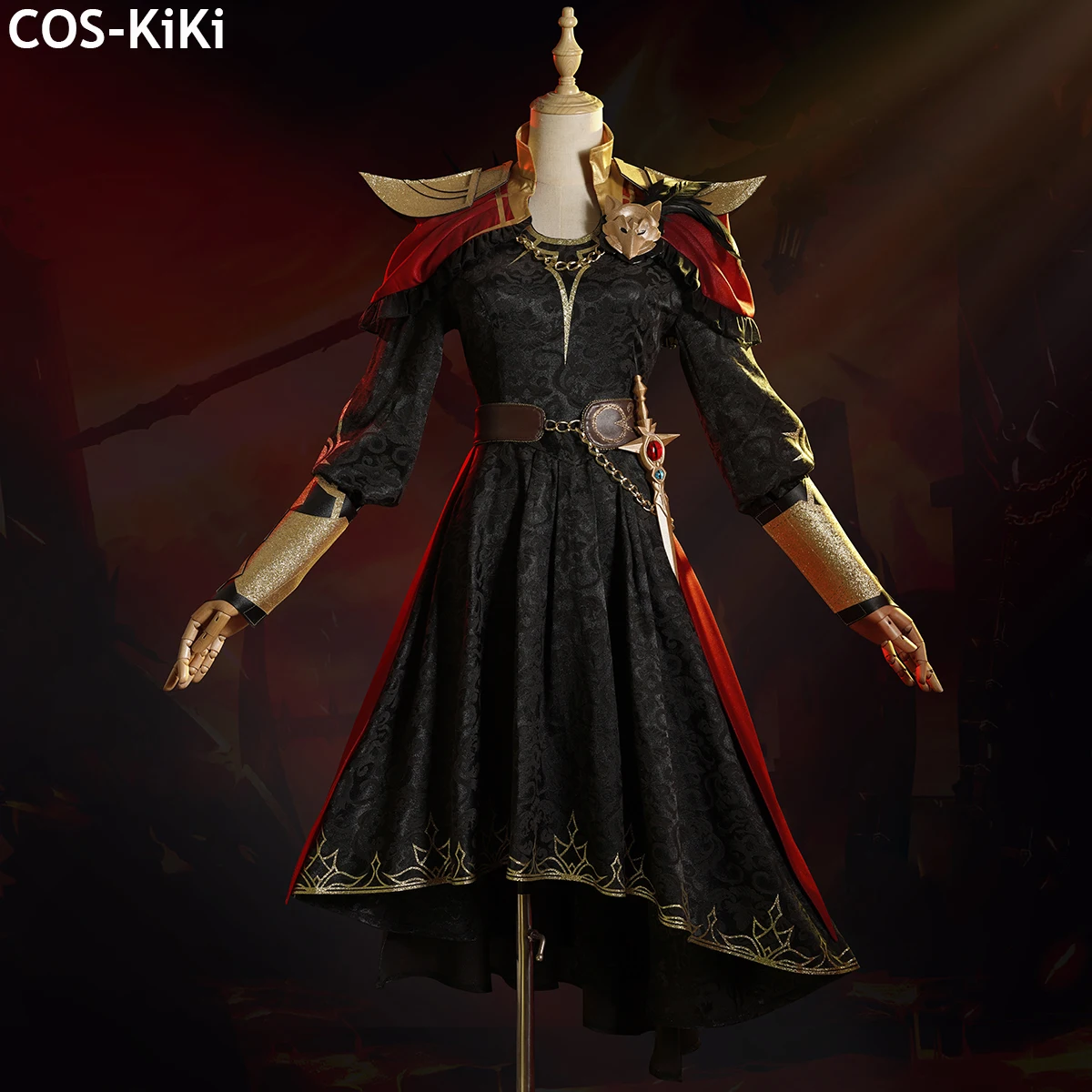 COS-KiKi Identity V Tracy Reznik Returnee Sun Gold Leather Qizhen Fashion Game Suit Cosplay Costume Halloween Party Outfit S-XXL