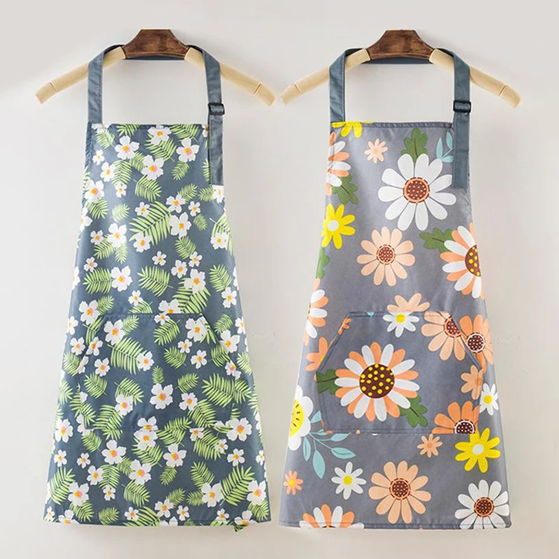 New Fashion Waterproof Apron Kitchen Aprons For Women Men Cooking Female Adult Waist Thin Restaurant Work Apron