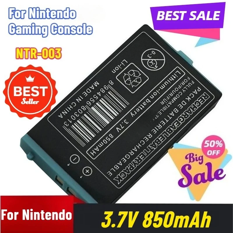 

3.7V 850mAh for Nintendo Gaming Console NTR-003 Rechargeable Built-in Battery