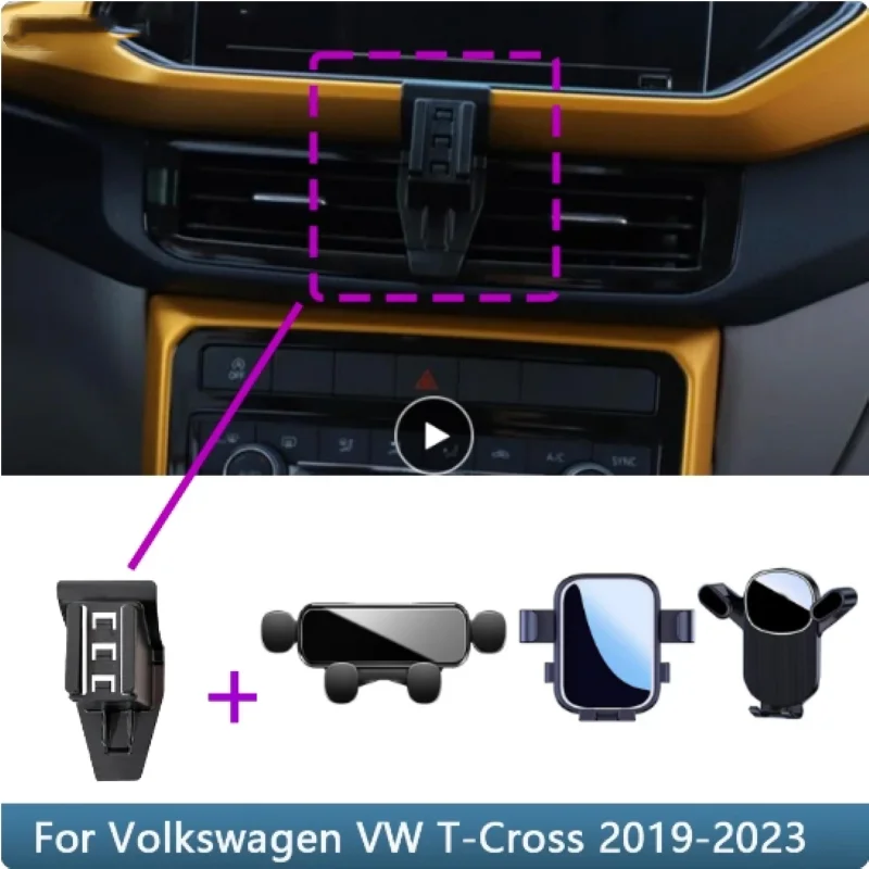 

Car Phone Holder For Volkswagen VW T-Cross 2019 2020-2023 Fixed Bracket Base Special Car Cell Phone Mounts Car Accessories