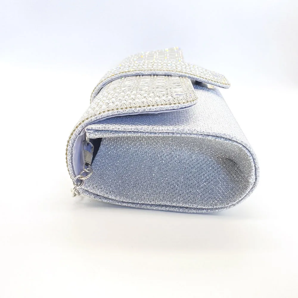 Glitter Silver Clutch Bag For Women Envelope Evening Bag Elegant Long Purse Women Bags Wedding Party Handbag