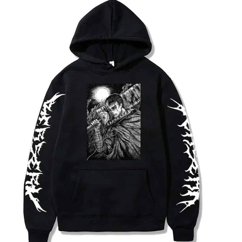 Berserk guts anime manga hoodies men Harajuku streetwear sweatshirt unisex casual pullover autumn winter long sleeved clothes