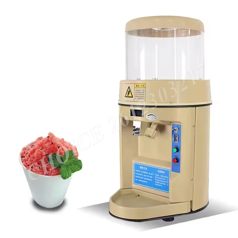 

220v Commercial Ice Crusher Maker Thickness Adjustable Automatic Ice Shaver Shaving Machine Desktop Smoothie Ice Making Machine