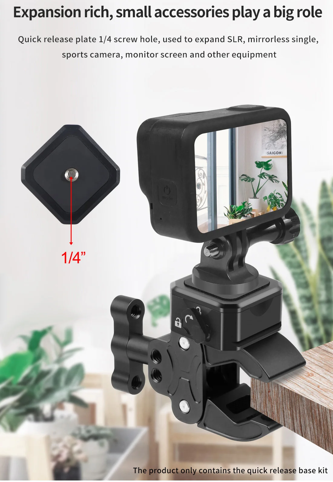 Schnellwechselplattenklemme V-Port Sofortbildkamera-Montage für DJI Ronin RS2 RS3 Gimbal Stabilisator Videostativ Schnellschalter-Kit – Detail 40