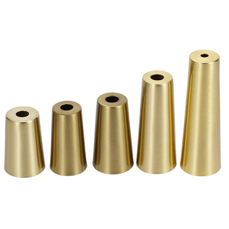 

1Pc Sofa Leg Tube Metal Cup Furniture Leg Tip Cap Gold Brass Copper Cabinet Leg Cover Chair Feet Protector Furniture Fittings