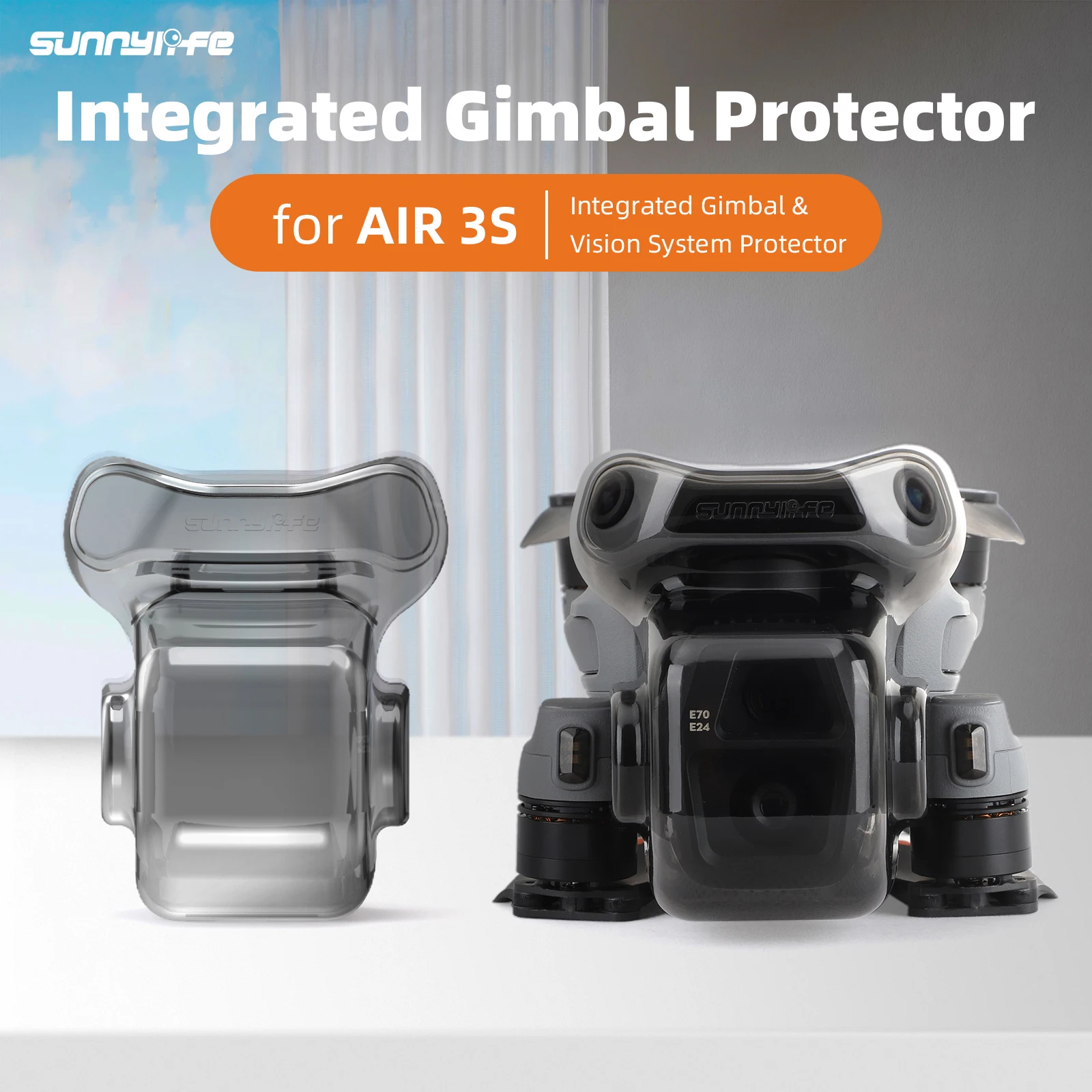 

Integrated Gimbal Protector Cap for DJI Air 3s Gimbal Sensor Integrated Protective Cover Lens Cap for Air 3s Drone Accessories