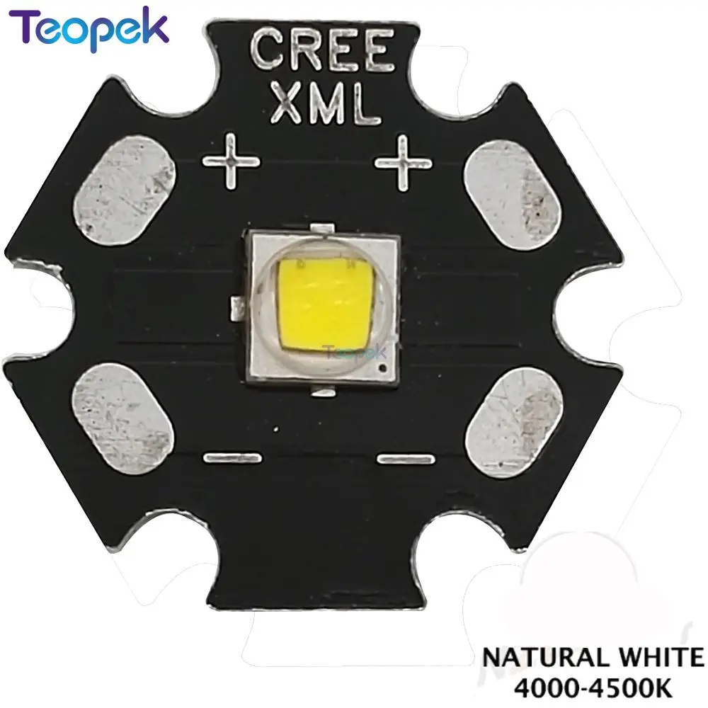 Imagem -03 - Emissor de Led de Alta Potência para Lanterna Xml2 Original t6 10w Branco Branco Neutro Quente Pcb 16 mm 20 mm