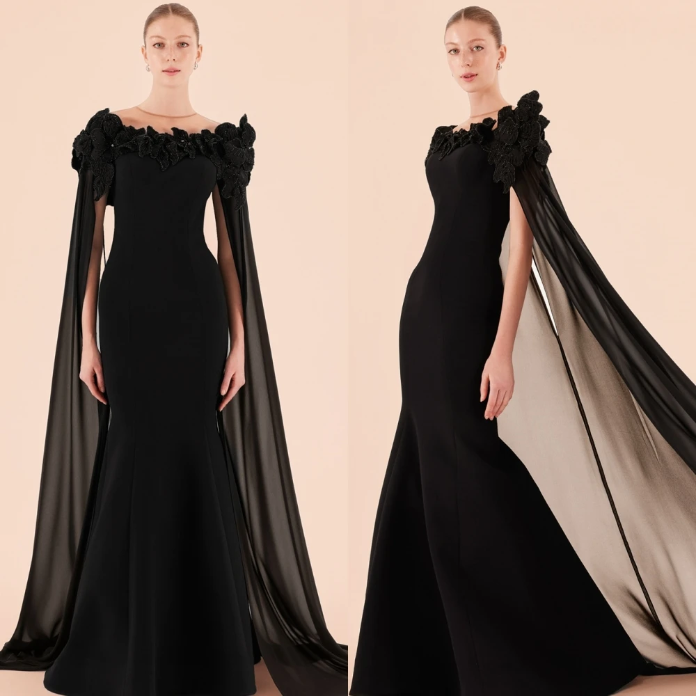 Robe de soirée sirène en Jersey, personnalisée, exquise, de luxe, avec perles, robes de bal en cristal scintillant, pour occasions spéciales