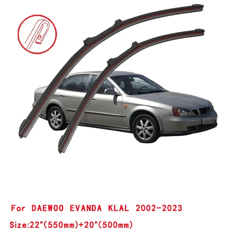 

For DAEWOO EVANDA KLAL 2002-2023 Car Windshield Wiper Blade Front Windscreen Brushes Washer Accessories Window Replacement Parts