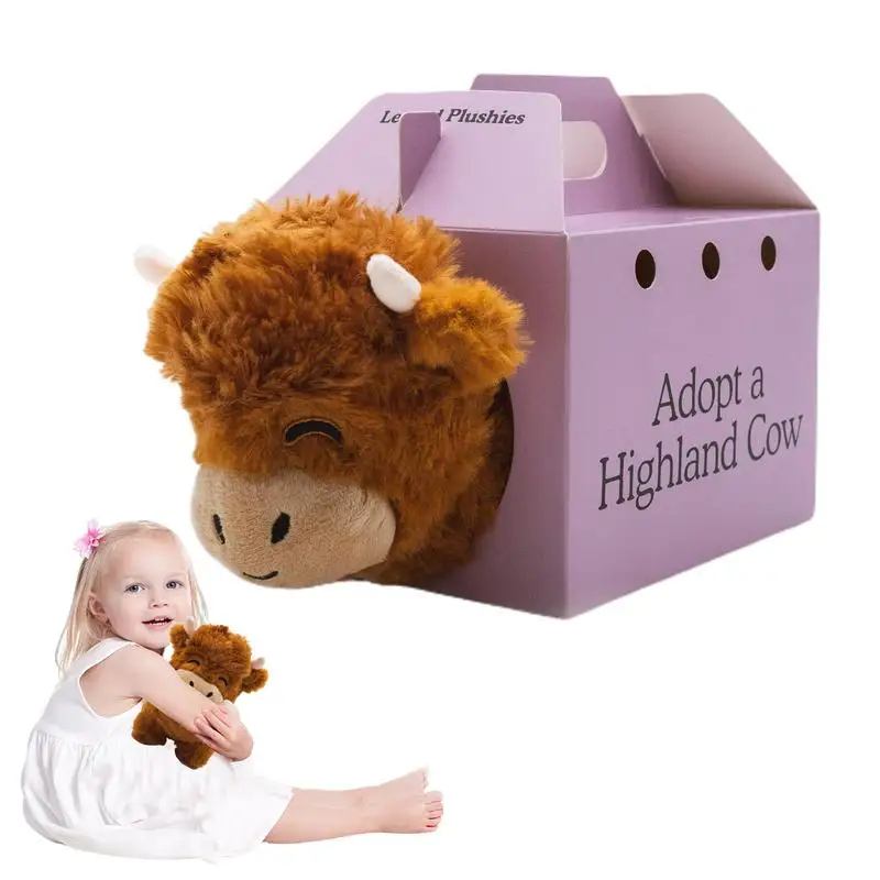 Highland Cow Stuffed Animal Doll Soft Stuffed Highland Cow Plush Toy Kawaii Kids Baby Gift Toy Home Room Decor Toys Cute for kid