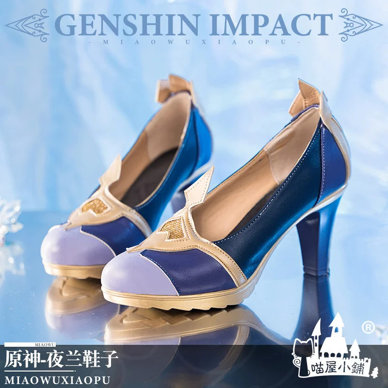 

Game Genshin Impact Ye Lan PU High Heel Princess Shoes Women Girls Student Summer New Shoes Birthday Gifts Cosplay