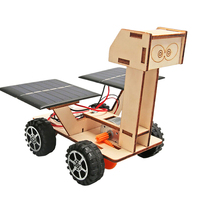 Solar Powered DIY Mars Rover Wooden Toy; Ultimate Learning Puzzle for Kids