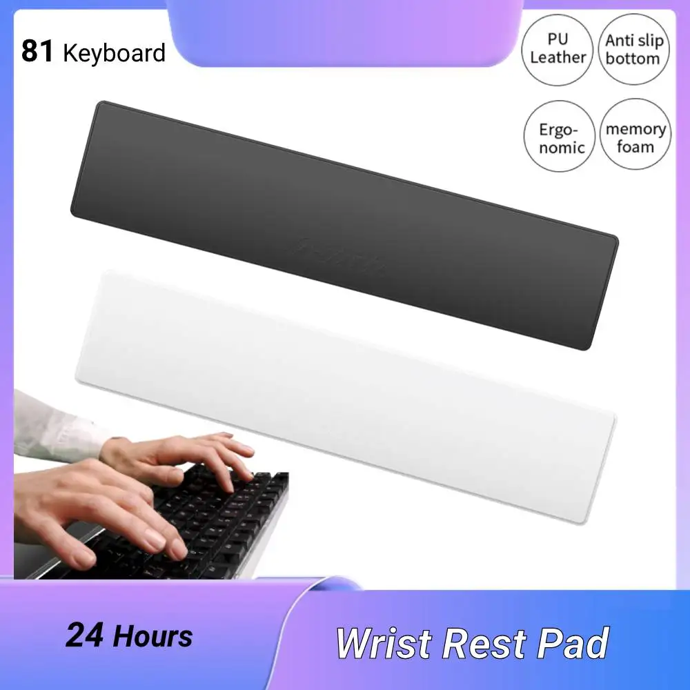 81 Keys Keyboard Mouse Wrist Rest Pad Comfortable Leather Wrist Protection Pad Soft Memory Foam Hand Support Game Accessories