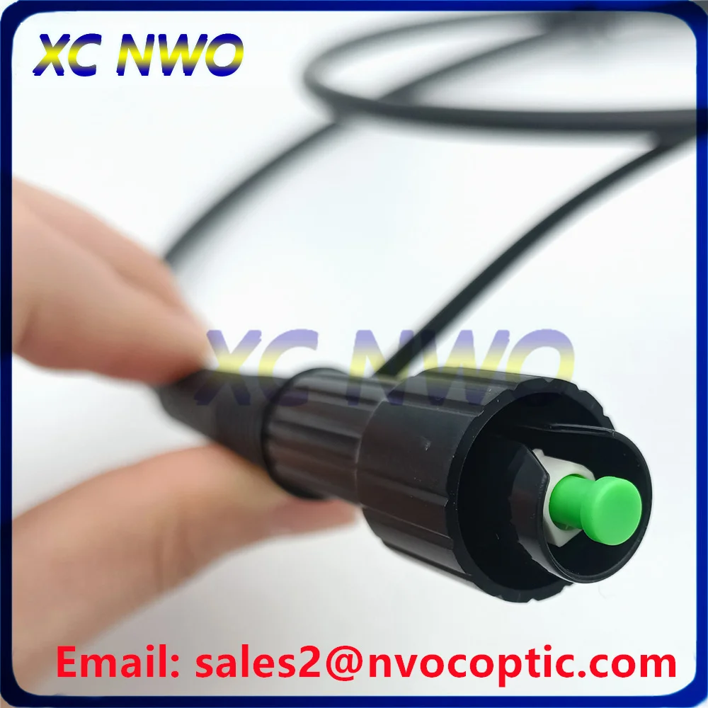 IP67 Waterproof COR NING HW Mini SCAPC 1M 5.0mm Black Cable to SC/APC OptiTap Outdoor Fiber Optical Connector Patch Cord