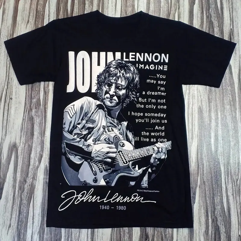2026 THE BEATLES - John Lennons Amerikanischer Retro-Literatur-Stil Kurzarm-T-Shirt für Herren