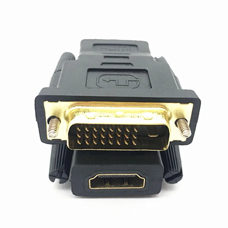 Adaptateur DVI mâle plaqué or (24 + 1) vers 600 HDMI DVI 600 vers 600 HDMI HD, connecteur HDMI, affichages optoélectroniques, 10 pièces