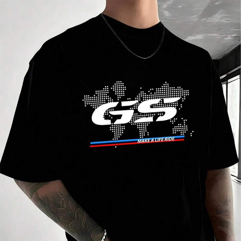 

Men's Women Summer 100% Cotton T-shirt Motorcycle 1250 GS Exclusive Fans Motorrad R1250GS Loose Short Sleeved Casual TShirt Tees