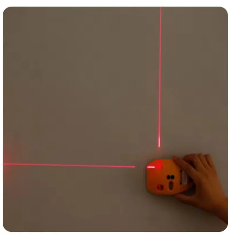 Multi Functional Laser Level Horizon Vertical Line Level Tool Spirit Level Mouse Type Right Angle 2 Red Lines