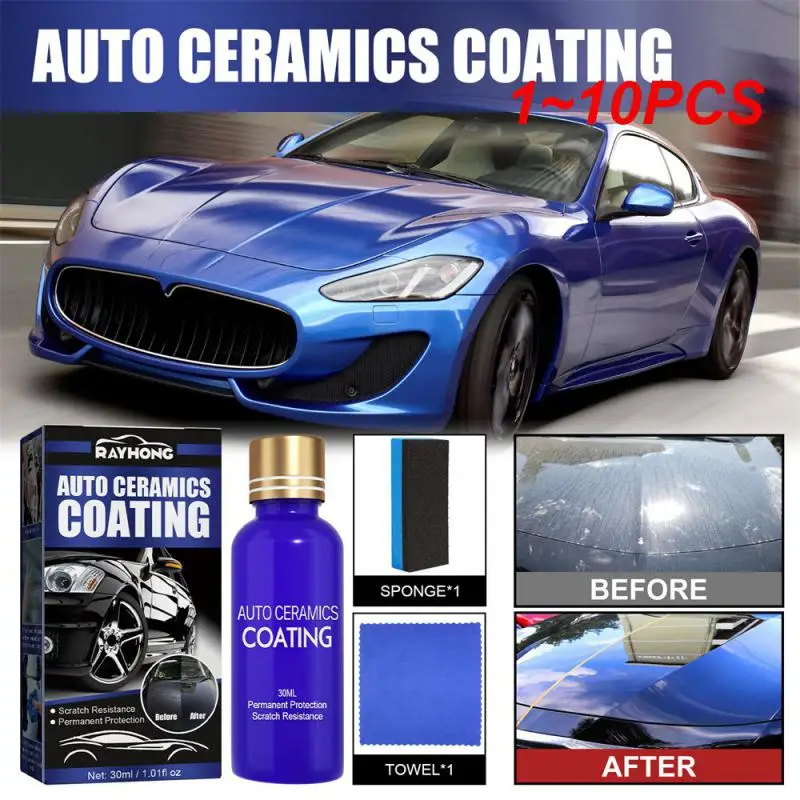 1 ~ 10 pezzi Auto ceramica rivestimento in vetro liquido Kit idrofobo vernice cura smalto dettagli rivestimento vernice protezione Auto antigraffio