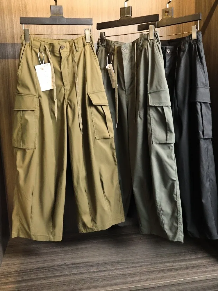 Laid-back Style Japanese Workwear Pants Spring Men's  Color Wide Leg Loose Casual Trousers Fashionable Straight Cut